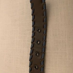 Bottega Veneta men’s weave belt. Blue. 90cm
